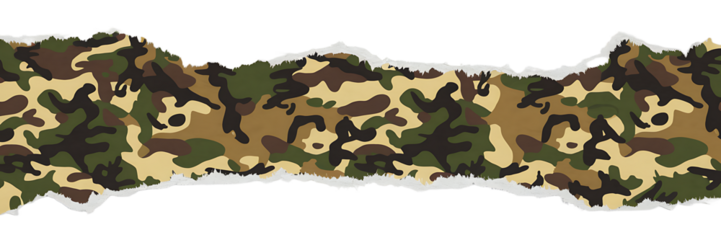 Camouflage Fabric Strip Isolated