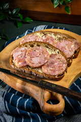 Sandwich with cold cuts.