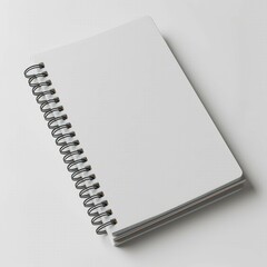 Mockup of a Blank Branded Notebook Isolated on a White Background for Stationery and Branding Design Concepts