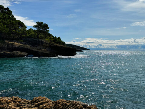 Scenic rocky coast of Mediterranean sea.