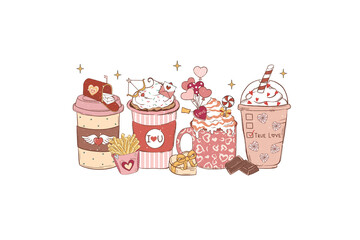 Valentines Day Coffee Sublimation T Shirt Design 