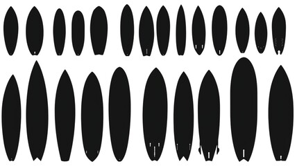 Surfboard silhouettes