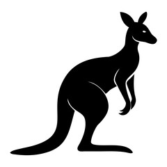 kangaroo silhouette vector illustration, Isolated on a transparent background