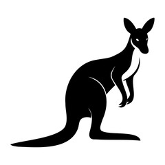 kangaroo silhouette vector illustration, Isolated on a transparent background