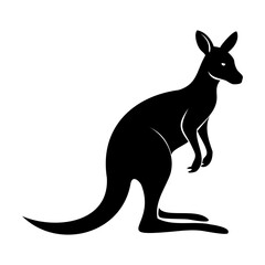 kangaroo silhouette vector illustration, Isolated on a transparent background