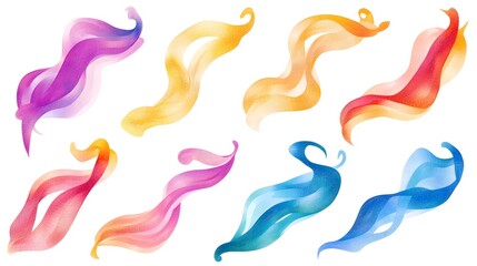 Colorful Abstract Wave Forms Design Collection