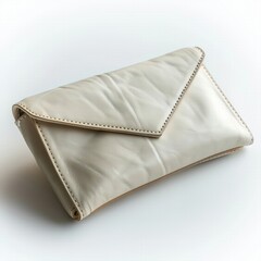 Mockup of a Blank Chic Clutch Purse Isolated on a White Background for Fashion and Branding Design