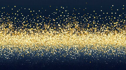 Gold Glitter and Stars Graphic Design Background