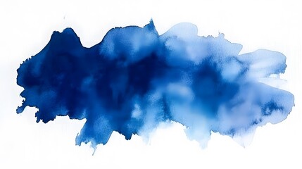 Abstract Blue Watercolor Wash Artistic Design