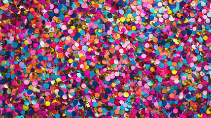 Colorful birthday and carnival party confetti background. Generative AI