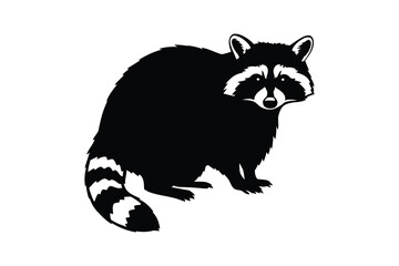 Racon silhouette vector.