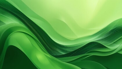 Fototapeta premium Abstract Green Wave Background Fluid Design Nature Inspired