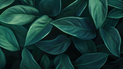 Obraz premium Green leaf background close up view. Nature foliage abstract of leave texture for showing concept of green business and ecology for organic greenery and natural product background. 3D illustration.
