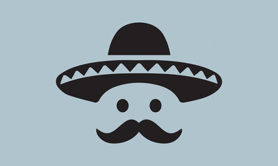  Mexico sombrero hat variations icons set eps10 stock illustration