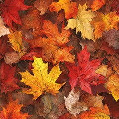 Fototapeta premium Autumn Maple Leaves Colorful Fall Foliage