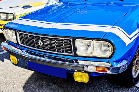 Igualada, Barcelona, ​​Spain; October 13, 2024: Classic Renault 12 car on display on the road. Vintage, antique	
