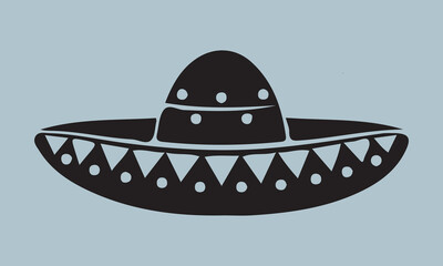  Mexico sombrero hat variations icons set eps10 stock illustration