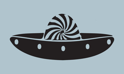  Mexico sombrero hat variations icons set eps10 stock illustration