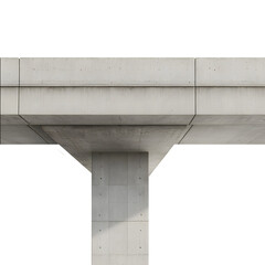 Minimalist Side View of a Modern Bridge with Concrete Aesthetic