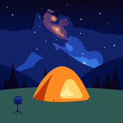 Fototapeta premium camping in the night
