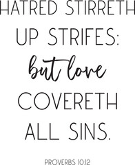 Love Bible Verse, Biblical Christian quote, Home Love wall decor, Baptism gift, Love poster, vector illustration