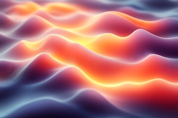 Obraz premium Abstract colorful wavy 3D render.