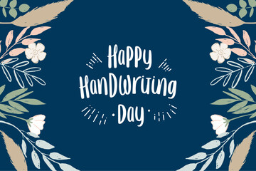 Obraz premium national handwriting day holiday concept