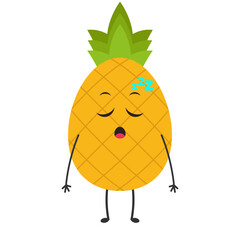 Cute Pineapple Character Design in Adorable Vector Style