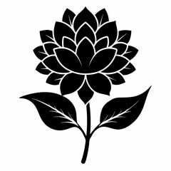 Elegant African Flower Silhouette Illustration