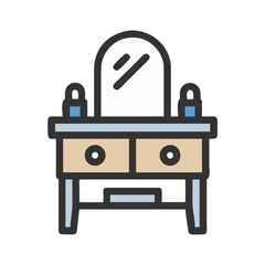 dressing table icon design