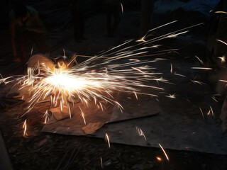 sparks from a Cutting Wheel Sparks
grinder soo vibrant and bright 