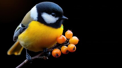 Obraz premium A small bird sitting on top of a tree branch