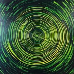 Fototapeta premium Abstract Concentric Circles in Vibrant Green Hues