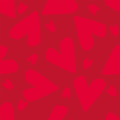 Seamless pattern with hearts. Pattern love cute girl fashion