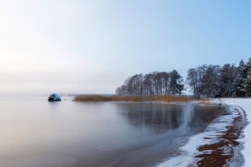 Winter coast of the Baltic Sea.