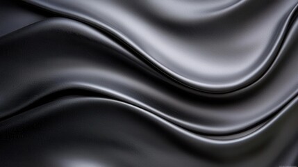 Fototapeta premium A close up shot of a black satin fabric