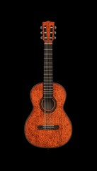 Fototapeta premium acoustic guitar isolated on black