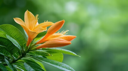 Obraz premium A close up of a flower with water droplets on it
