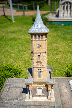 Antalya, Turkey - September 16, 2024, Dokuma Park, a popular park with an open-air museum of miniature Turkish landmarks