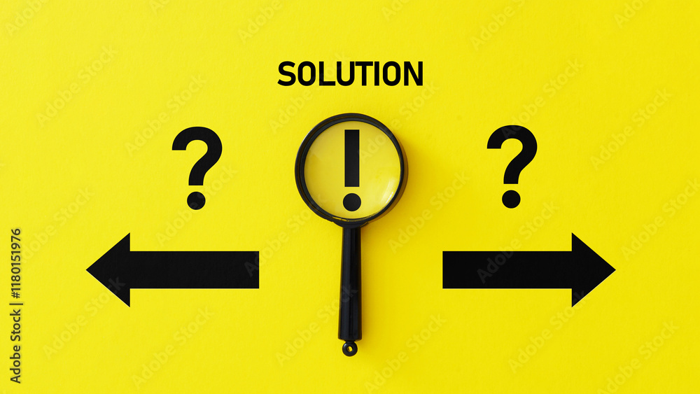 Aufkleber Problem solving and making the right decision. Choose right path. Making a choice to find a solution