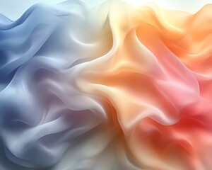 Obraz premium Abstract colorful fabric waves. (2)