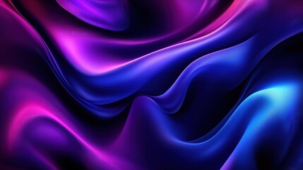 Obraz premium Abstract background with 3d wave bright gradient silk fabric