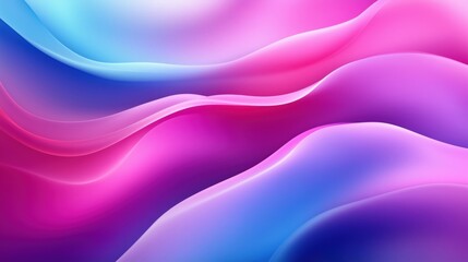 Fototapeta premium Abstract background: pastel pink, blue, and violet undulating waves, soft fluid design, dreamlike texture
