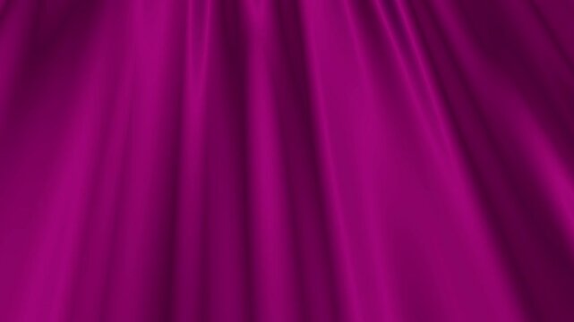 Magenta Pink Purple Silk satin fabric curtain rippling in a light breeze animated motion background [4K]