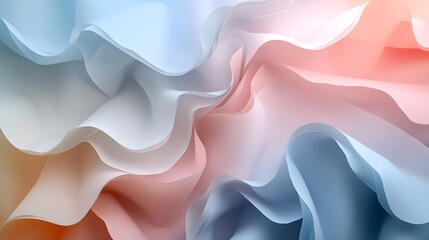 Fototapeta premium Abstract Pastel Waves Flowing Softly Together