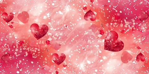 A beautiful watercolor painting of hearts perfect for Valentine39s Day decorations
