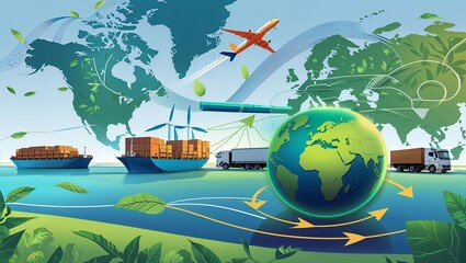 A Futuristic Illustration Showcasing a Seamless Blend of Nature and Technology: A Stunning Vision of a Sustainable, High-Tech Oceanic World, Where Innovation Meets the Beauty of the Sea