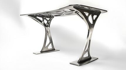 Fototapeta premium A metal structure with a tree design on it