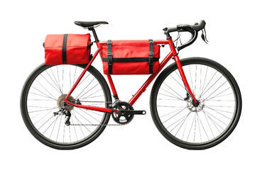 Fototapeta premium Waterproof Cycling Frame Bag for Essentials - Isolated on White Background
