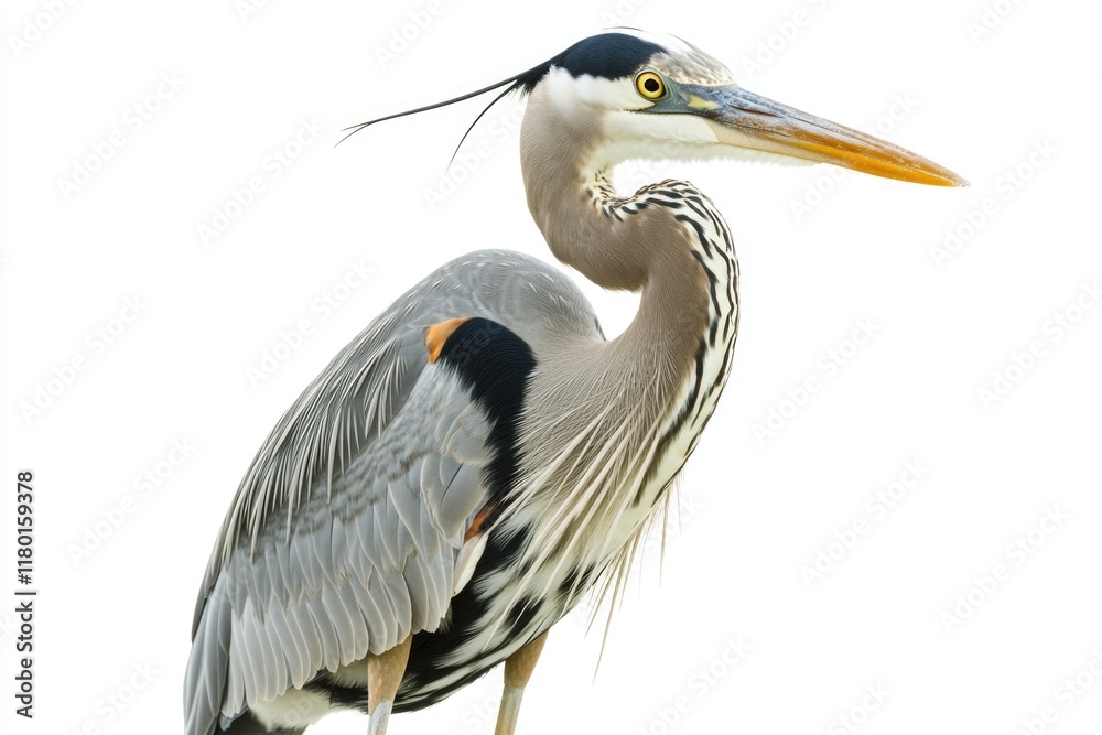 Poster a large bird with a distinctive long neck and beak is pictured